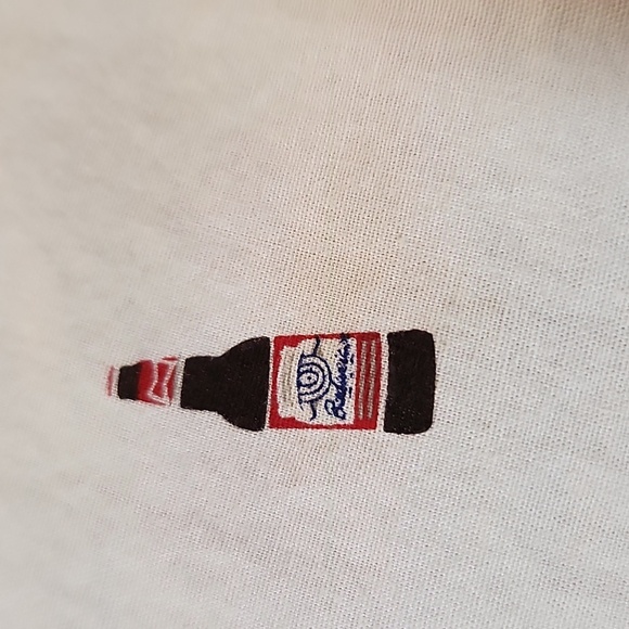 Budweiser Beer Bottle Novelty Print Button-up XL Cotton Shirt - Picture 3 of 6